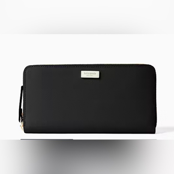 Kate Spade Black Large Zip-Around Wallet - Picture 1 of 16